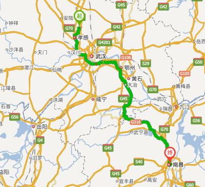 湖北孝感市鄒崗鎮離南昌市多少公里